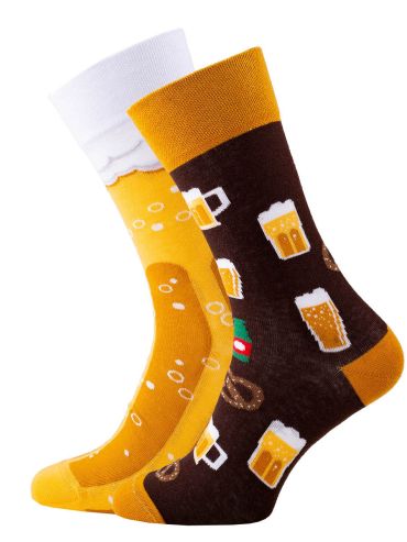 Mens Socks Beer Yellow size 39-42