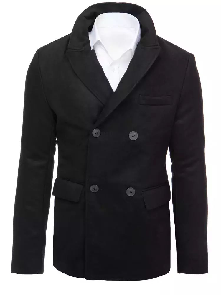 Dstreet Pánsky dvojradový kabát Ryedure čierna