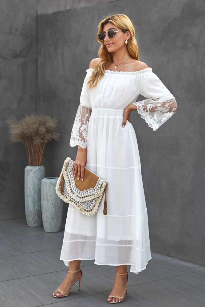 OMG dámske dlhé šaty Lachlan biela