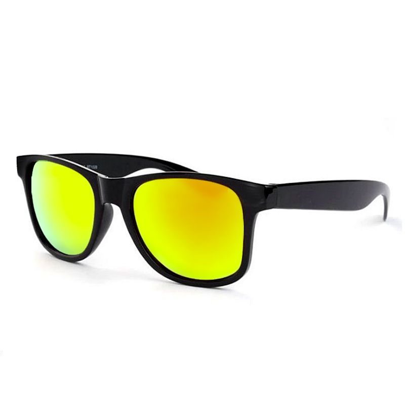 VeyRey slnečné okuliare Nerd čierna zrkadlový žltá skla