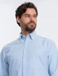 Ombre Clothing Pánska košeľa s dlhým rukávom Cottonflight modrá