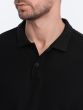 Ombre Clothing Pánske tričko s golierom Hodred čierna