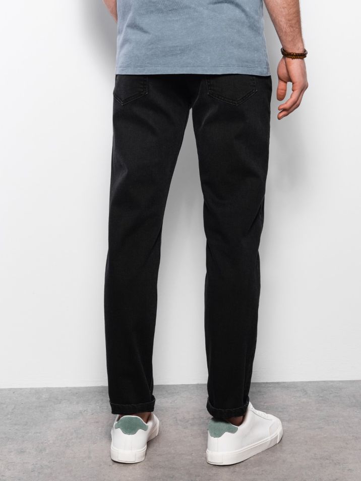 Ombre Clothing Pánske džínsové nohavice Cungwain čierna