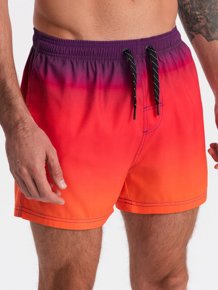 Ombre Clothing Pánske šortkové plavky Atimul oranžová