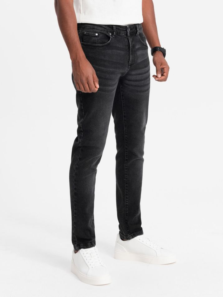 Ombre Clothing Pánske džínsové nohavice Ntiyiso čierna