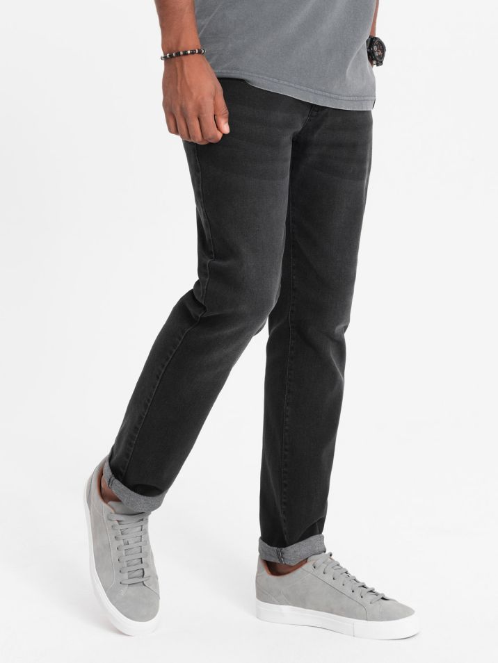Ombre Clothing Pánske džínsové nohavice Masasani čierna