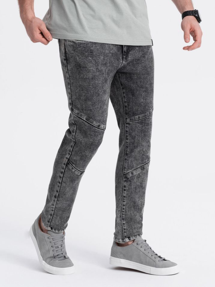 Ombre Clothing Pánske džínsové nohavice Hetisani šedá
