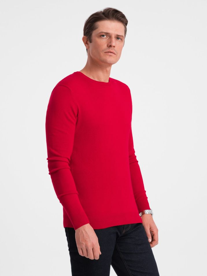 Ombre Clothing Klasický pánsky sveter Pheselus červená
