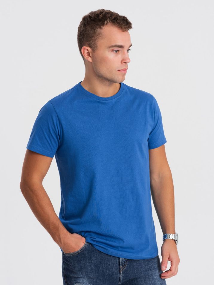 Ombre Clothing Pánske tričko s krátkym rukávom Douma modrá