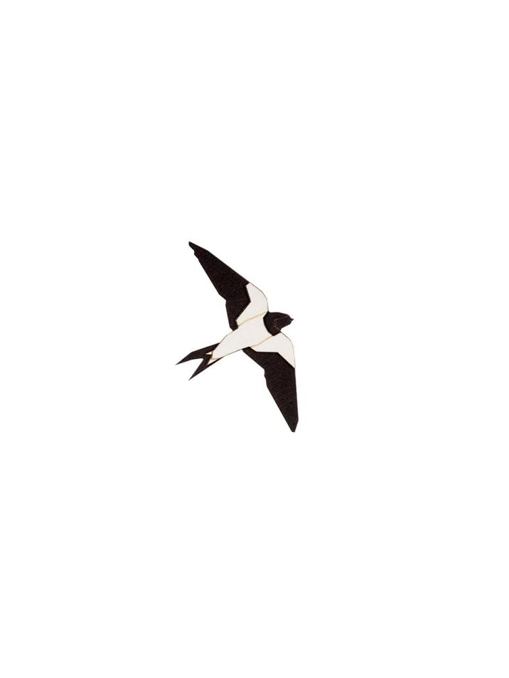 BeWooden brošňa Swallow Brooch vyrobené z dreva
