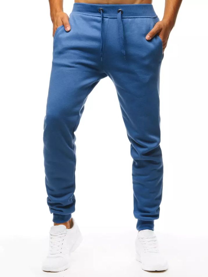 Dstreet pánske teplákové nohavice Lacey modrá