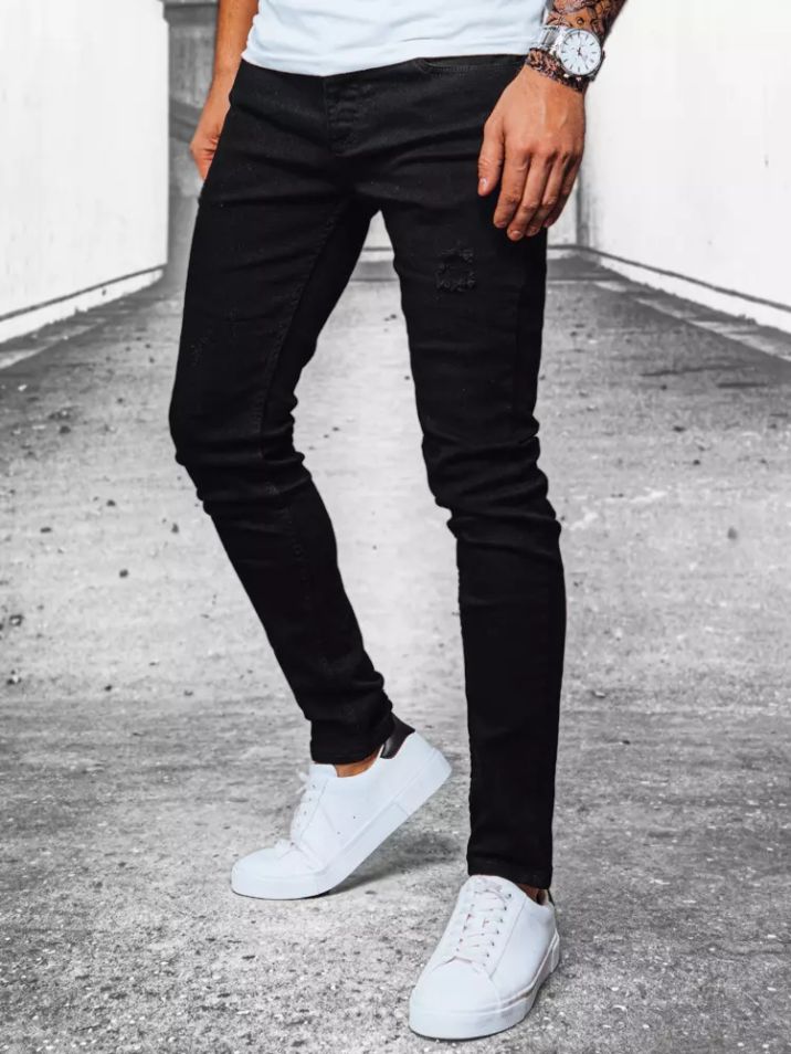 Dstreet Pánske džínsové nohavice Yueri čierna