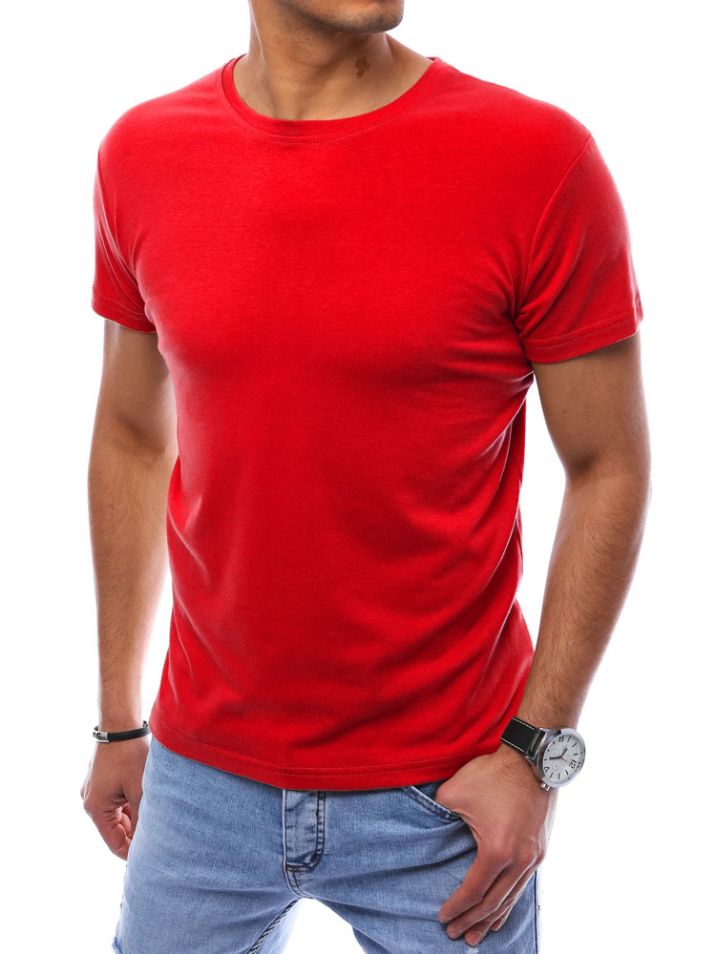 Dstreet Pánske tričko s krátkym rukávom Glatice červená