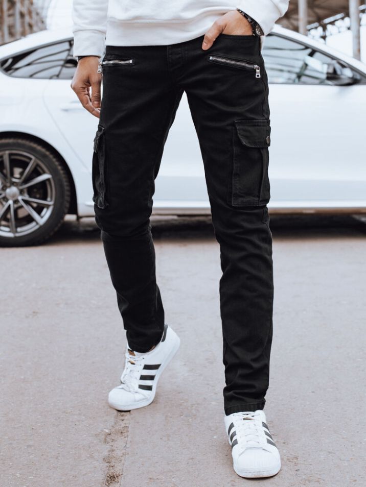 Dstreet Pánske džínsové nohavice Icelaestus čierna