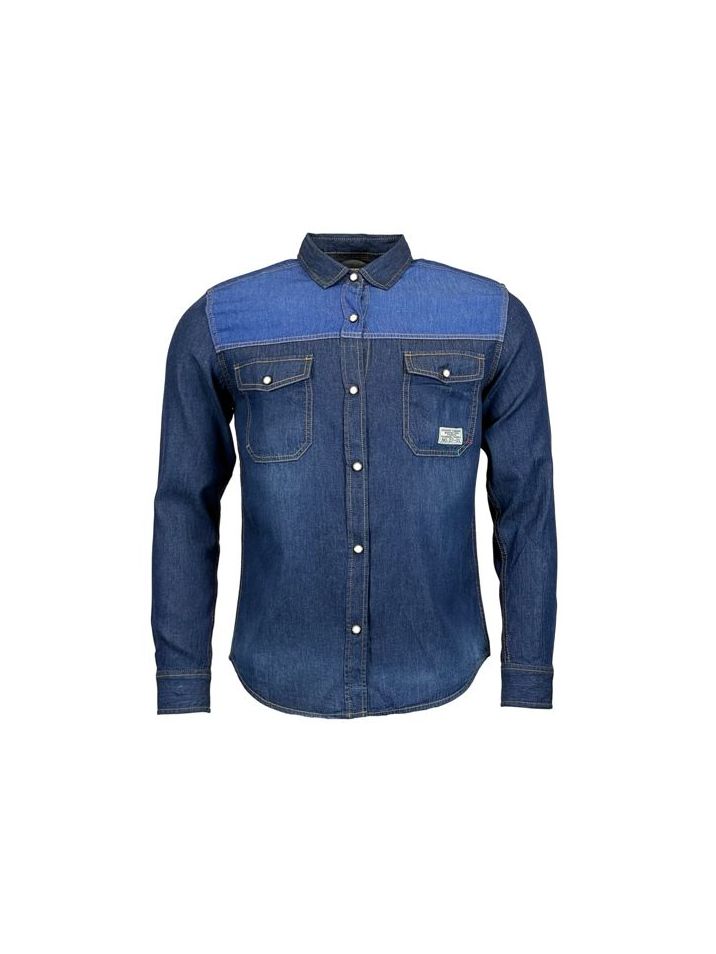 EKW Pánska džínsová košeľa s dlhým rukávom Feiler modrá