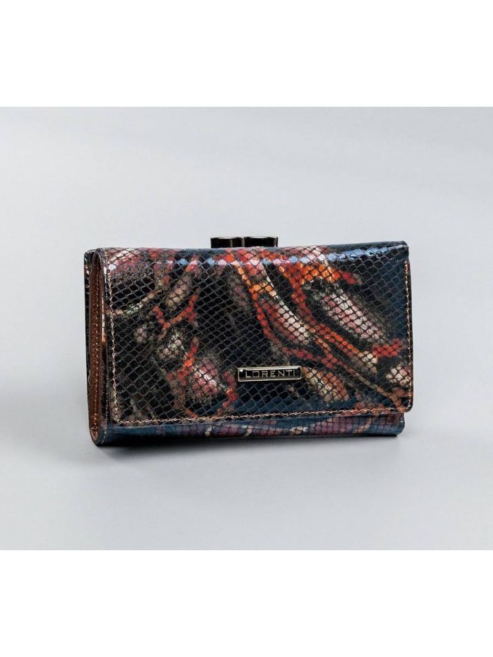 Lorenti Dámska kožená peňaženka so zabezpečením RFID Florencia bordová, čierna