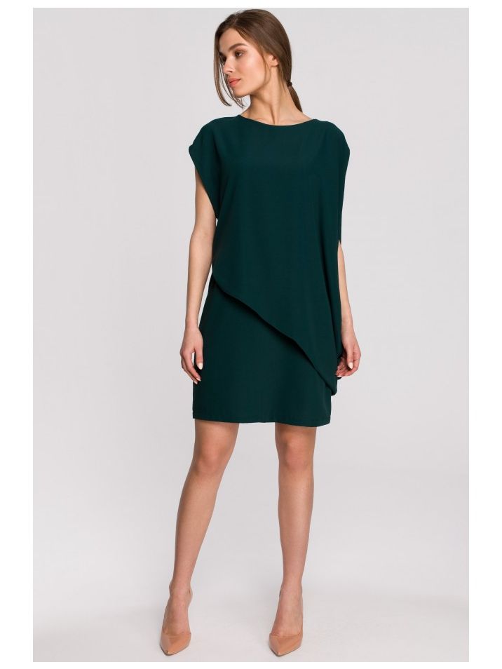 Stylove Dámske mini šaty Ishilla S262 zelená