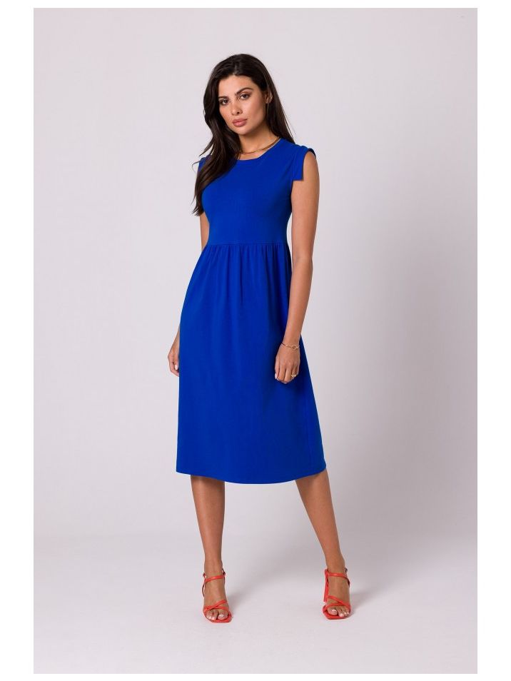BeWear Dámske midi šaty Clariwse B262 kráľovsky modrá
