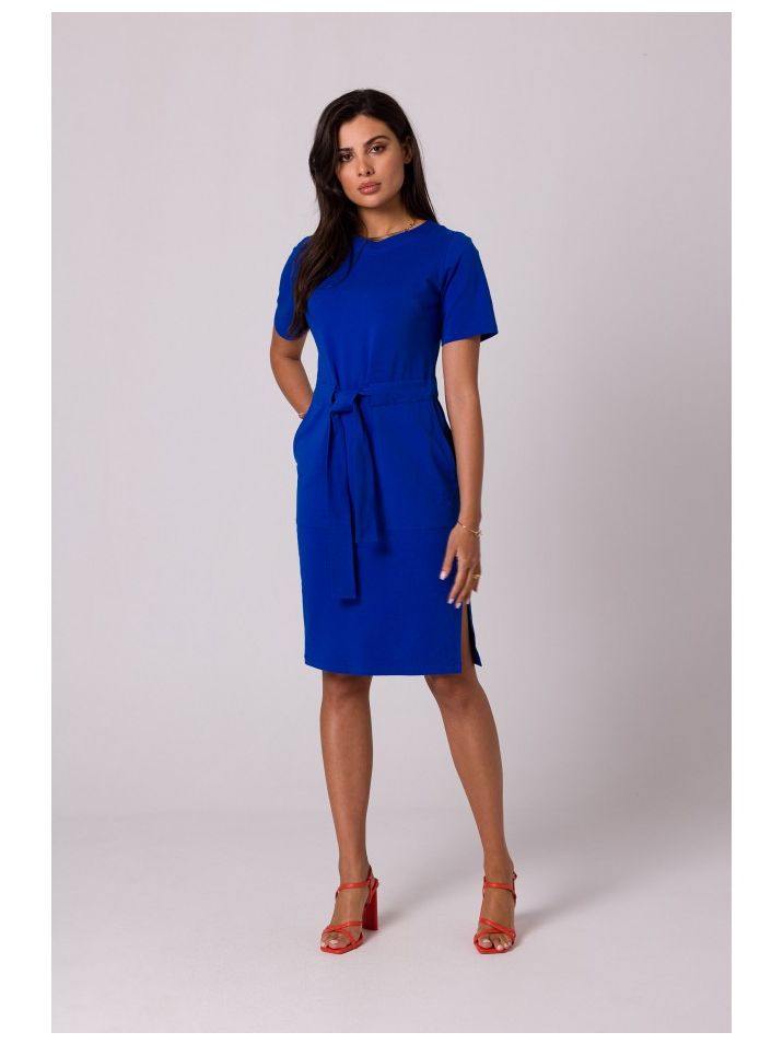 BeWear Dámske mini šaty Viflor B263 kráľovsky modrá
