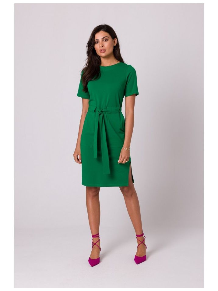 BeWear Dámske mini šaty Viflor B263 zelená