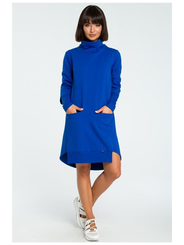 BeWear Dámske mini šaty Yaa B089 kráľovsky modrá