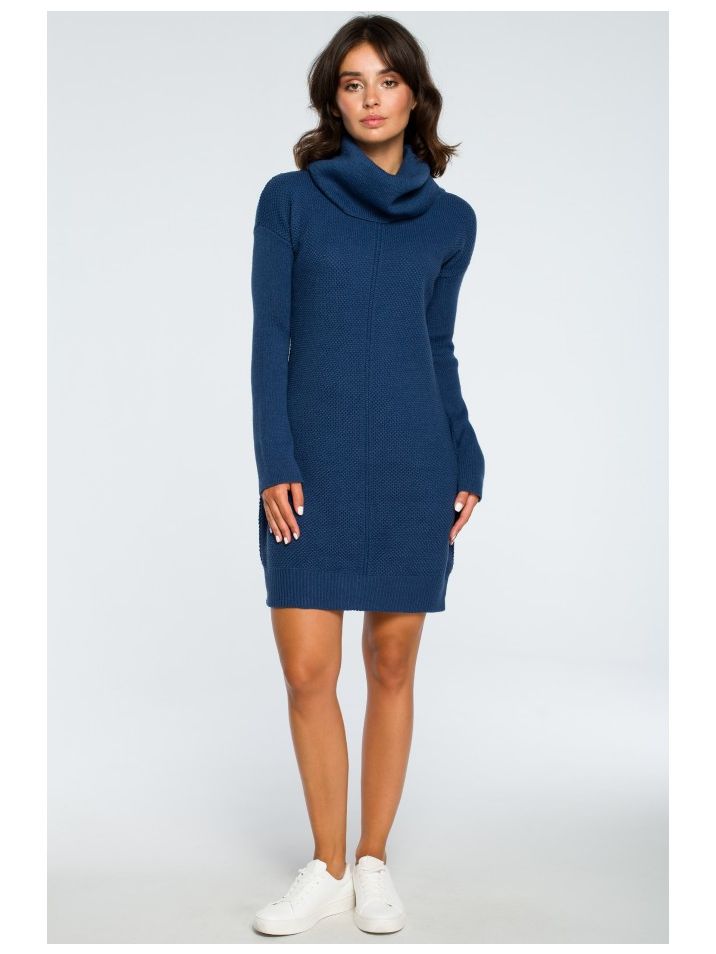 BeWear Dámske svetrové šaty Theaniphaeia BK010 modrá