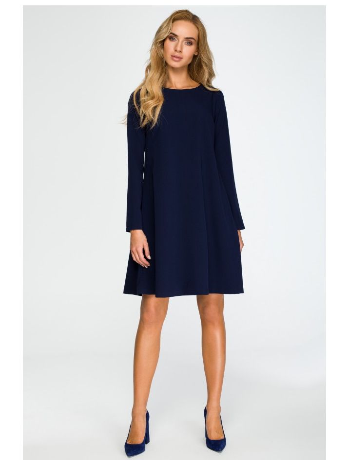 Stylove Dámske mini šaty Flonor S137 temno modra