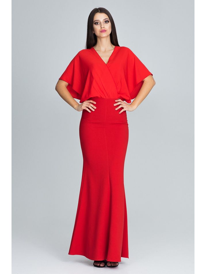 Figl Dámske maxi šaty Teirence M577 červená