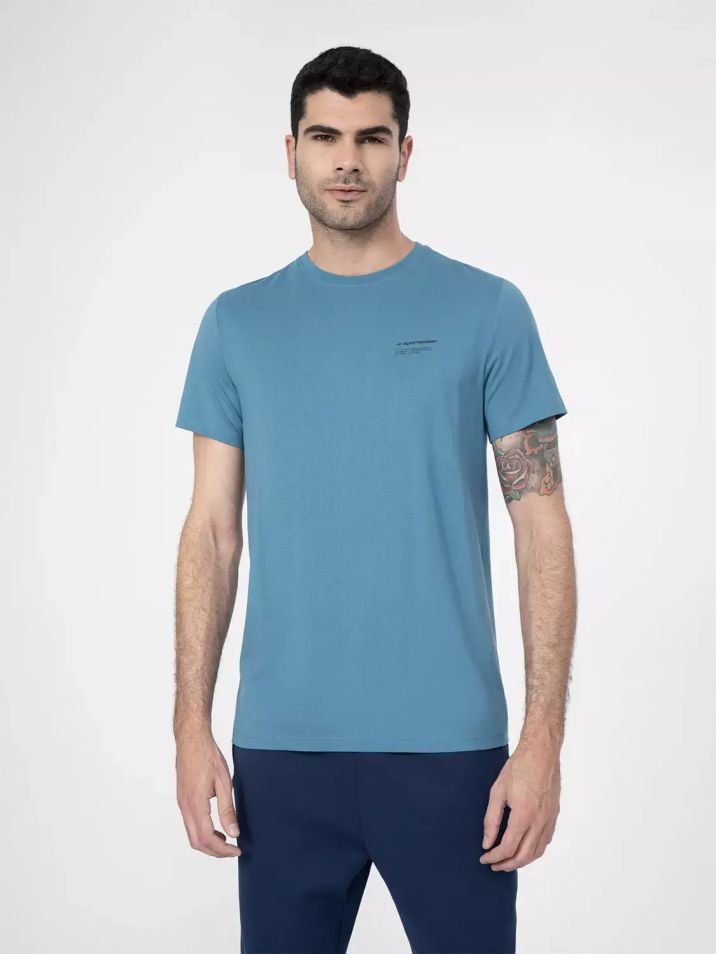 4F Pánske tričko s krátkym rukávom Uwa modrá svetlo